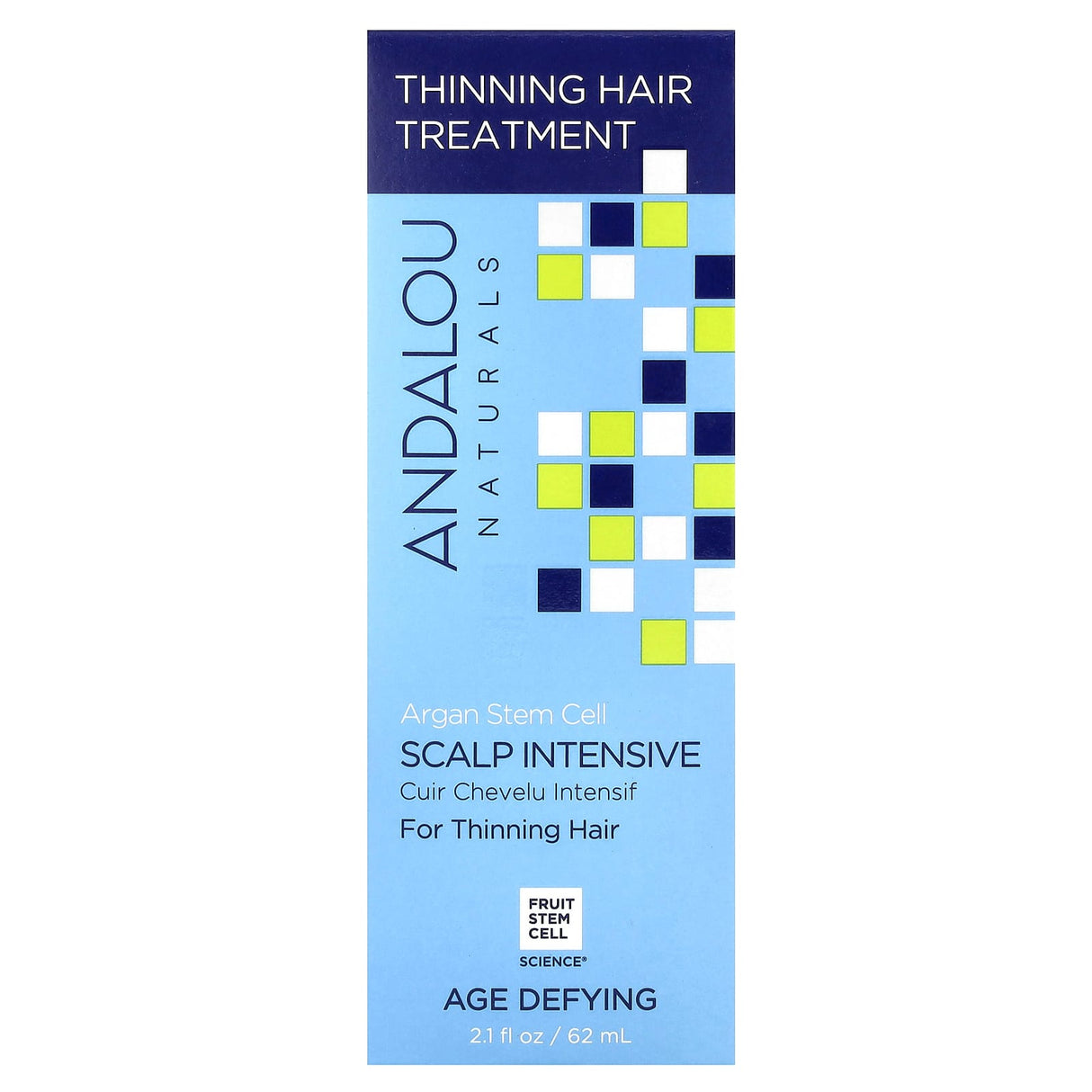 Andalou Naturals, Argan Stem Cells, Scalp Intensive, Thinning Hair Treatment, Age Defying, 2.1 fl oz (62 ml)