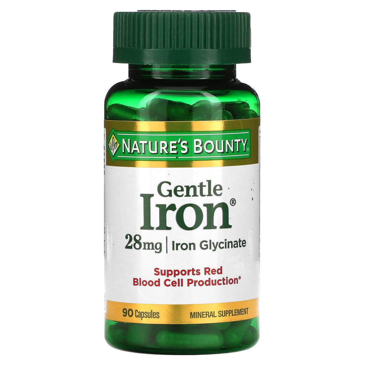 Nature's Bounty, Gentle Iron, 28 mg, 90 Capsules - Supply Center USA