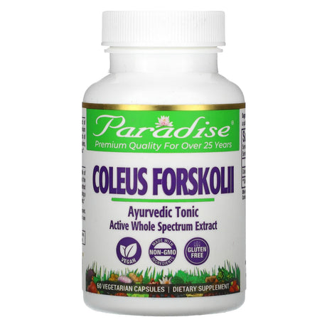 Paradise Herbs, Coleus Forskolii, 60 Vegetarian Capsules - Supply Center USA