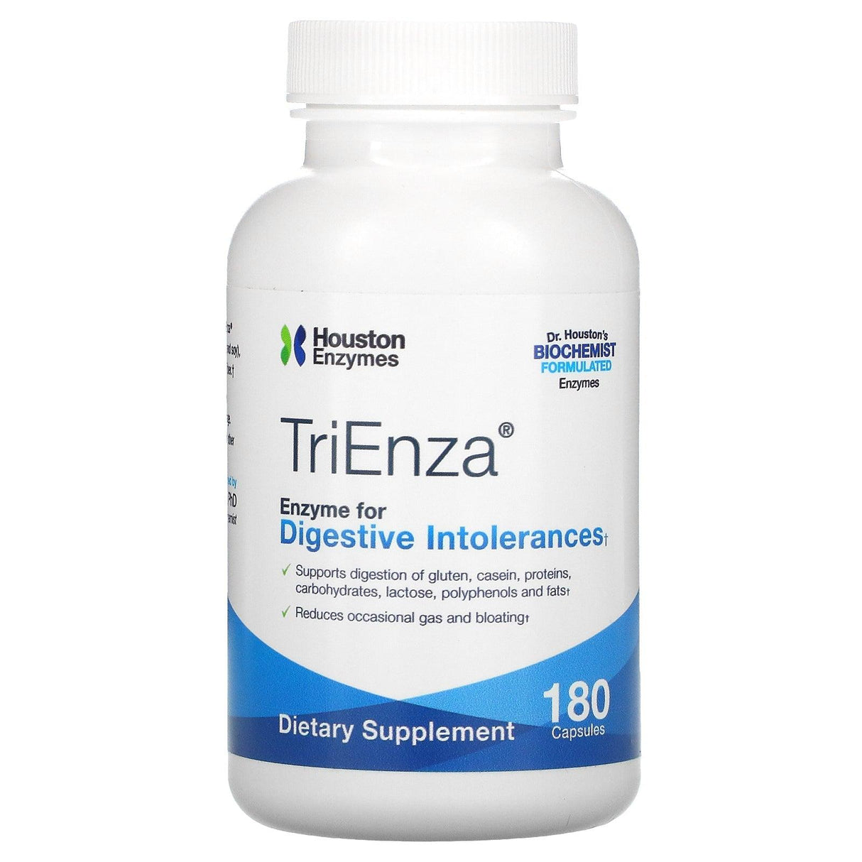 Houston Enzymes, TriEnza, Enzyme For Digestive Intolerances, 90 Capsules - Supply Center USA