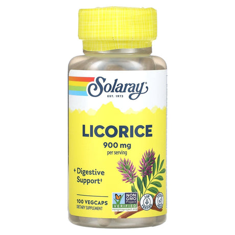 Solaray, Licorice, 450 mg, 100 VegCaps - Supply Center USA