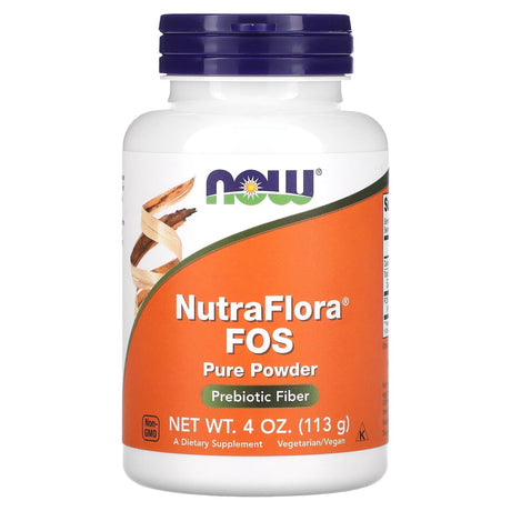 NOW Foods, NutraFlora FOS, Pure Powder, 4 oz (113 g) - Supply Center USA