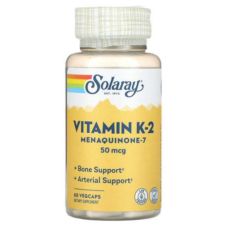 Solaray, Vitamin K-2 Menaquinone-7, 50 mcg, 60 VegCaps - Supply Center USA