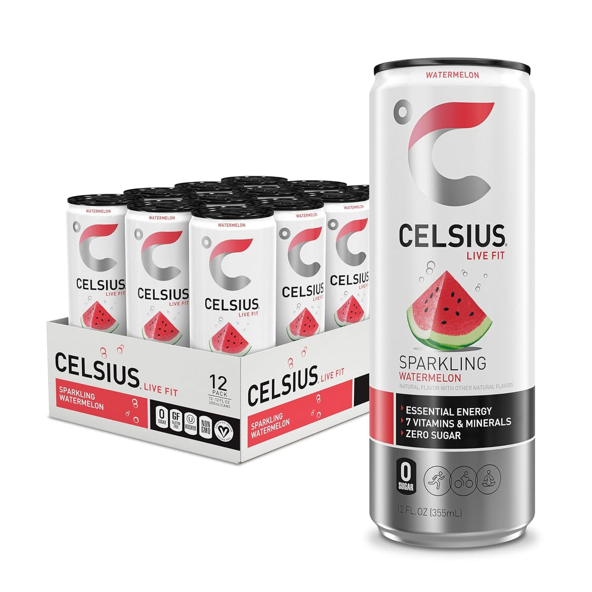 CELSIUS Assorted Flavors Official Variety Pack, Functional Essential Energy Drinks, 12 Fl Oz (Pack of 12)