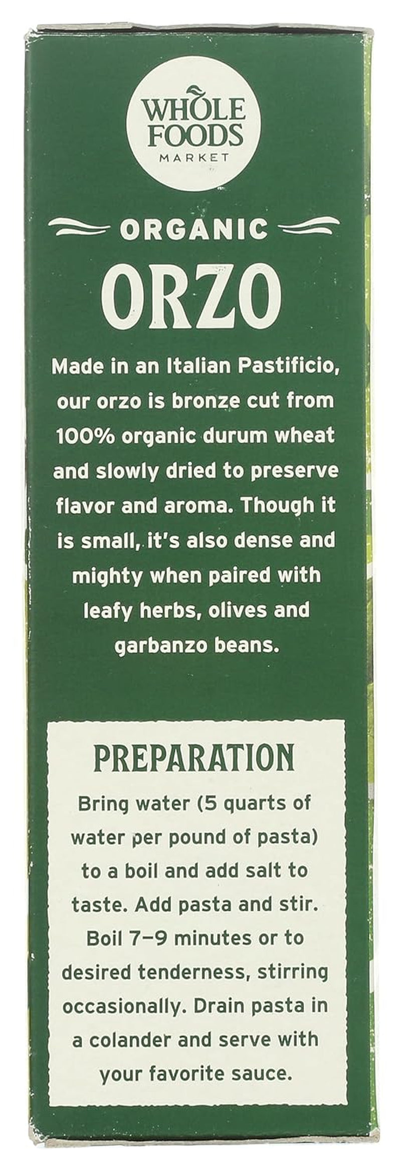 Whole Foods Market, Organic Orzo, 16 Ounce