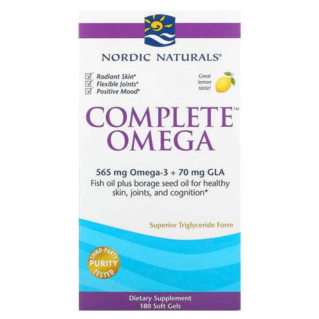 Nordic Naturals, Complete Omega, Lemon, 180 Soft Gels - Supply Center USA