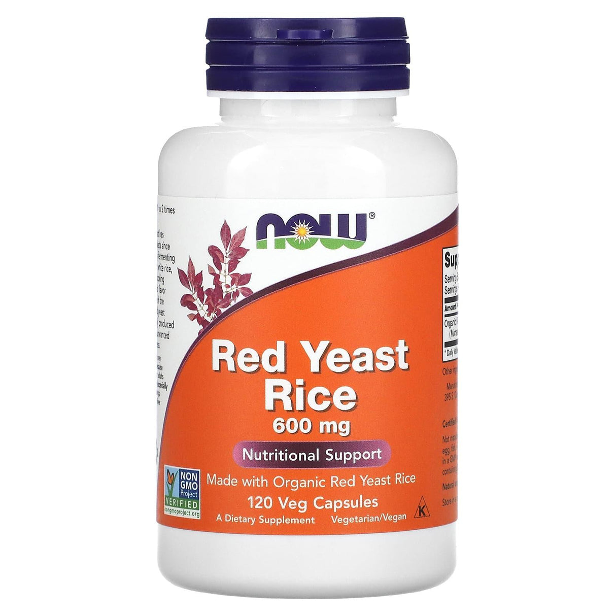 NOW Foods, Red Yeast Rice, 600 mg, 60 Veg Capsules - Supply Center USA