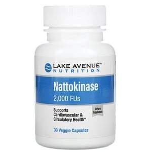 Lake Avenue Nutrition, Nattokinase, Proteolytic Enzyme, 2,000 FUs, 30 Veggie Capsules - Supply Center USA