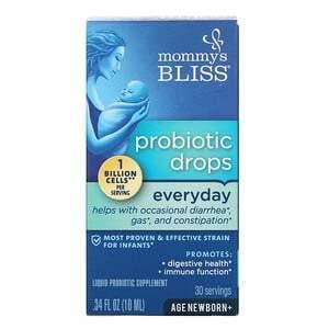 Mommy's Bliss, Probiotic Drops, Everyday, Newborn+, 0.34 fl oz (10 ml) - Supply Center USA