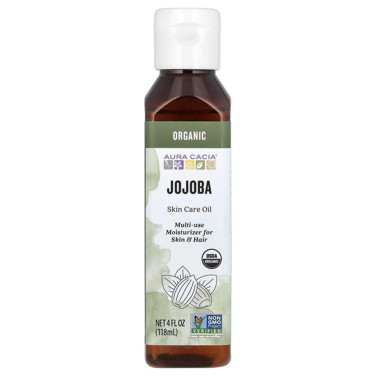 Aura Cacia, Organic Skin Care Oil, Jojoba, 4 fl oz (118 ml)