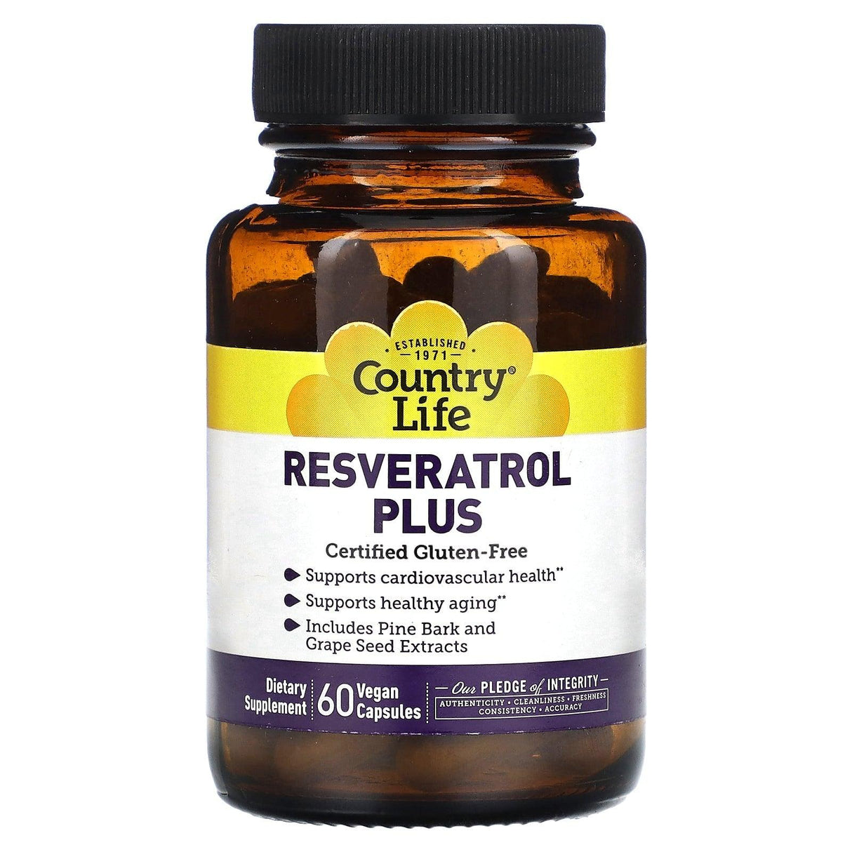 Country Life, Resveratrol Plus, 60 Vegan Capsules - Supply Center USA