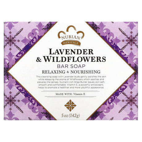 Nubian Heritage, Lavender & Wildflowers Bar Soap, 5 oz (142 g) - Supply Center USA