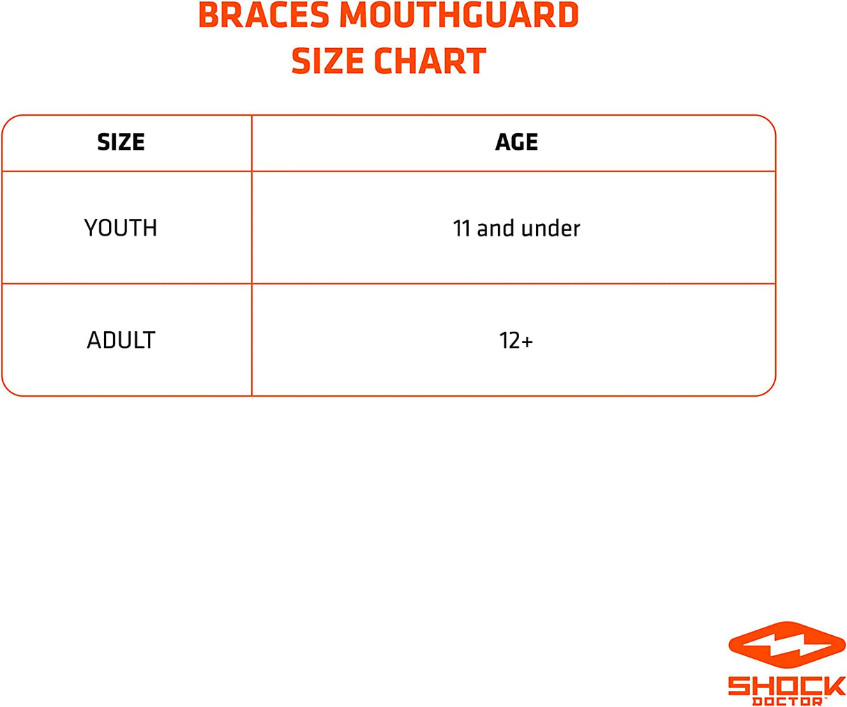 Shock Doctor Mouth Guard for Braces for Sports, Orthodontic Mouth Guard for Braces, Upper & Lower Mouthguard, Mouth Guard for Lacrosse, Hockey, Baseball, Football, Braces Mouth Guard