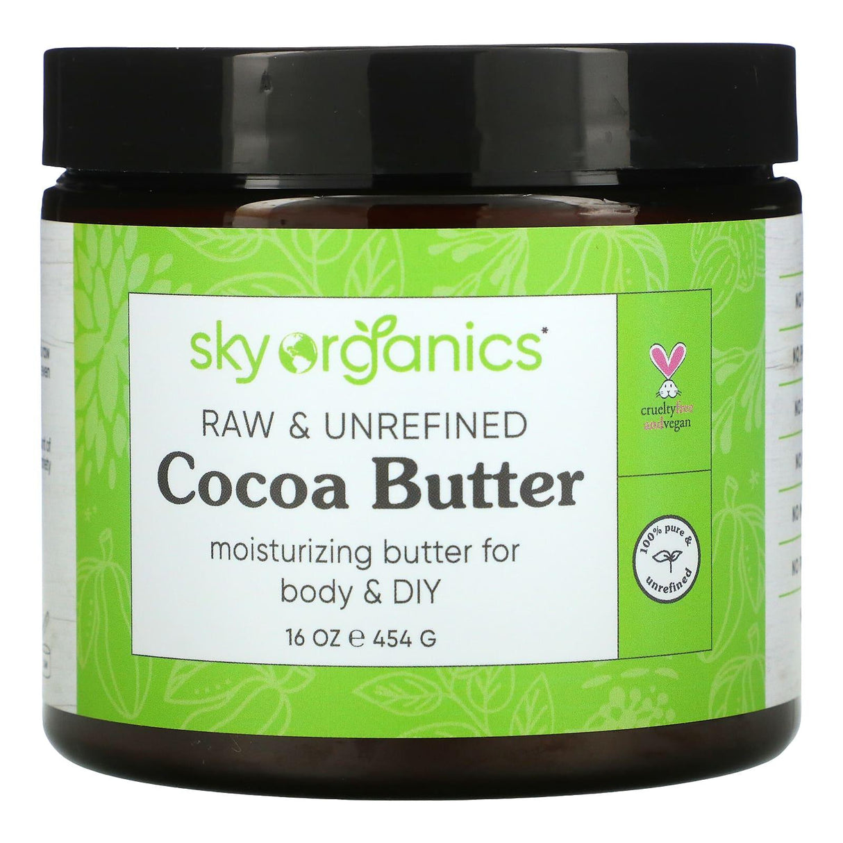 Sky Organics, Raw & Unrefined Cocoa Butter, 16 oz (454 g) - Supply Center USA