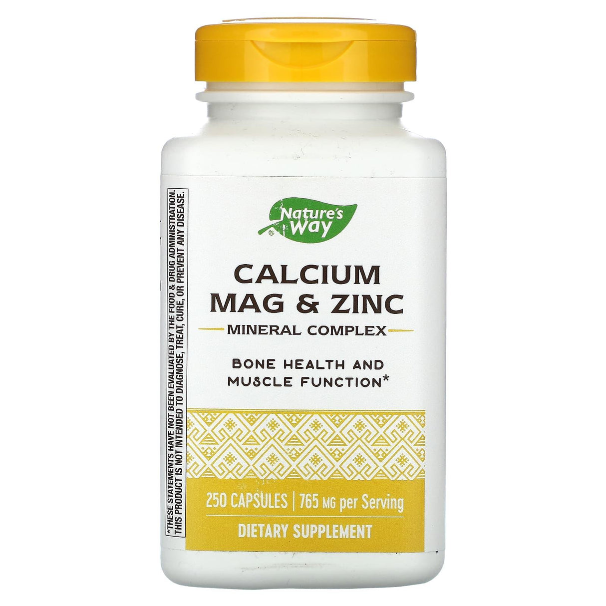 Nature's Way, Calcium Mag & Zinc Mineral Complex, 765 mg, 100 Capsules - Supply Center USA