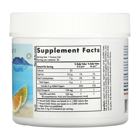 Nordic Naturals, Nordic Omega-3 Gummy Fish, Tangerine Treats, 124 mg, 30 Gummy Fish - Supply Center USA