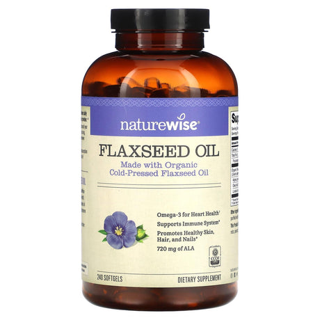 NatureWise, Flaxseed Oil, 240 Softgels - Supply Center USA