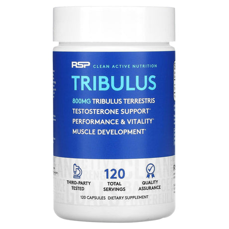 RSP Nutrition, Tribulus, Testosterone Support, 800 mg, 120 Capsules - Supply Center USA