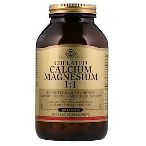 Solgar, Chelated Calcium Magnesium 1:1, 240 Tablets - Supply Center USA