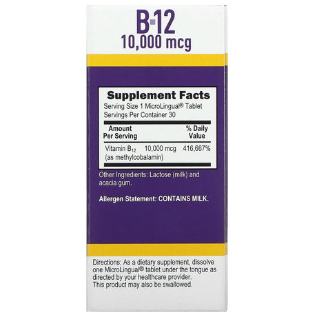 Superior Source, Methylcobalamin B-12, 10,000 mcg, 30 MicroLingual Instant Dissolve Tablets - Supply Center USA