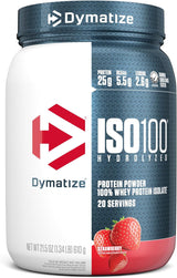 Dymatize ISO100 Hydrolyzed Protein Powder, 100% Whey Isolate, 25G of Protein, 5.5G Bcaas, Gluten Free, Fast Absorbing, Easy Digesting, Gourmet Vanilla, 20 Servings