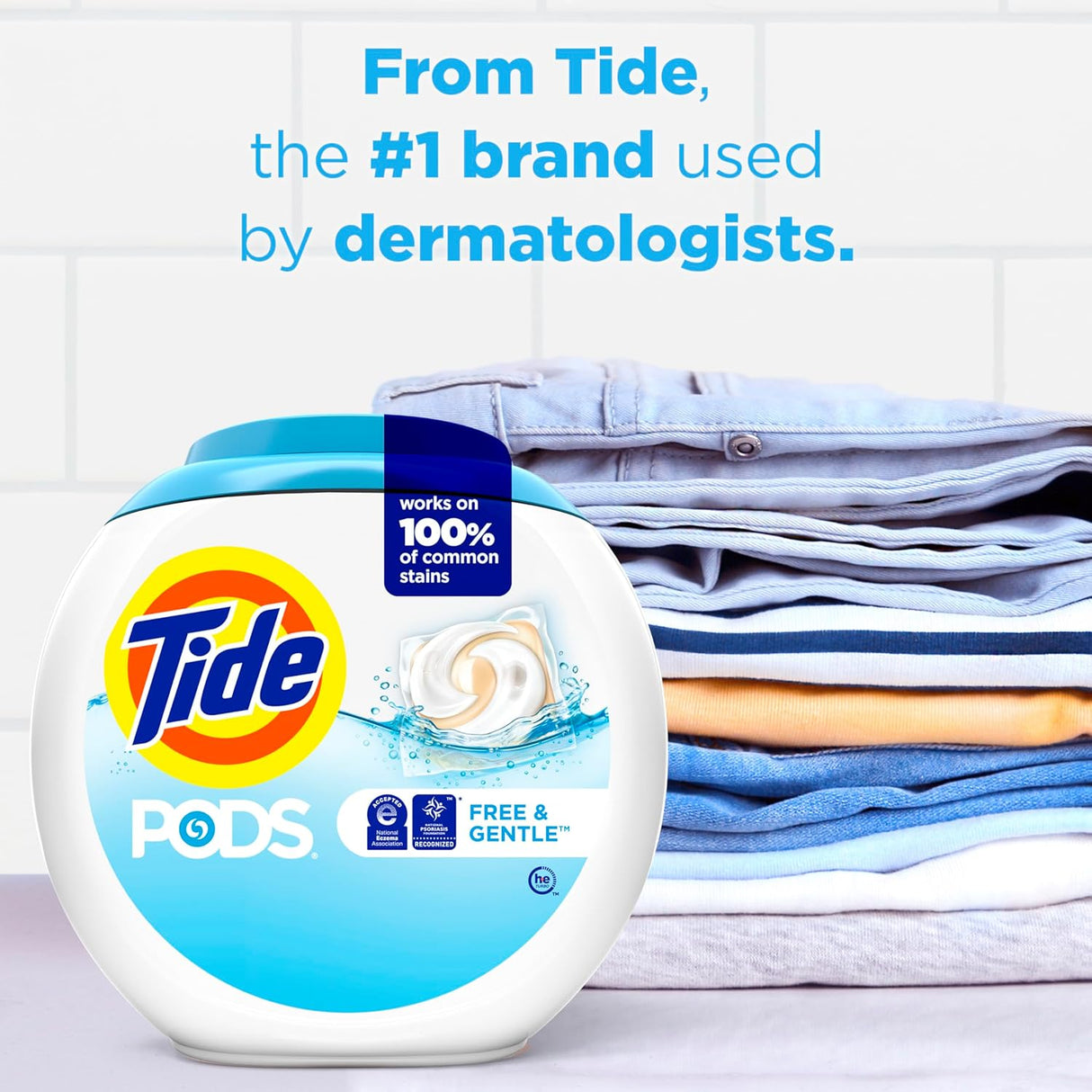 Tide PODS Free & Gentle Laundry Detergent Soap PODS, 81 Count, Tide PODS Laundry Detergent, Laundry Pacs