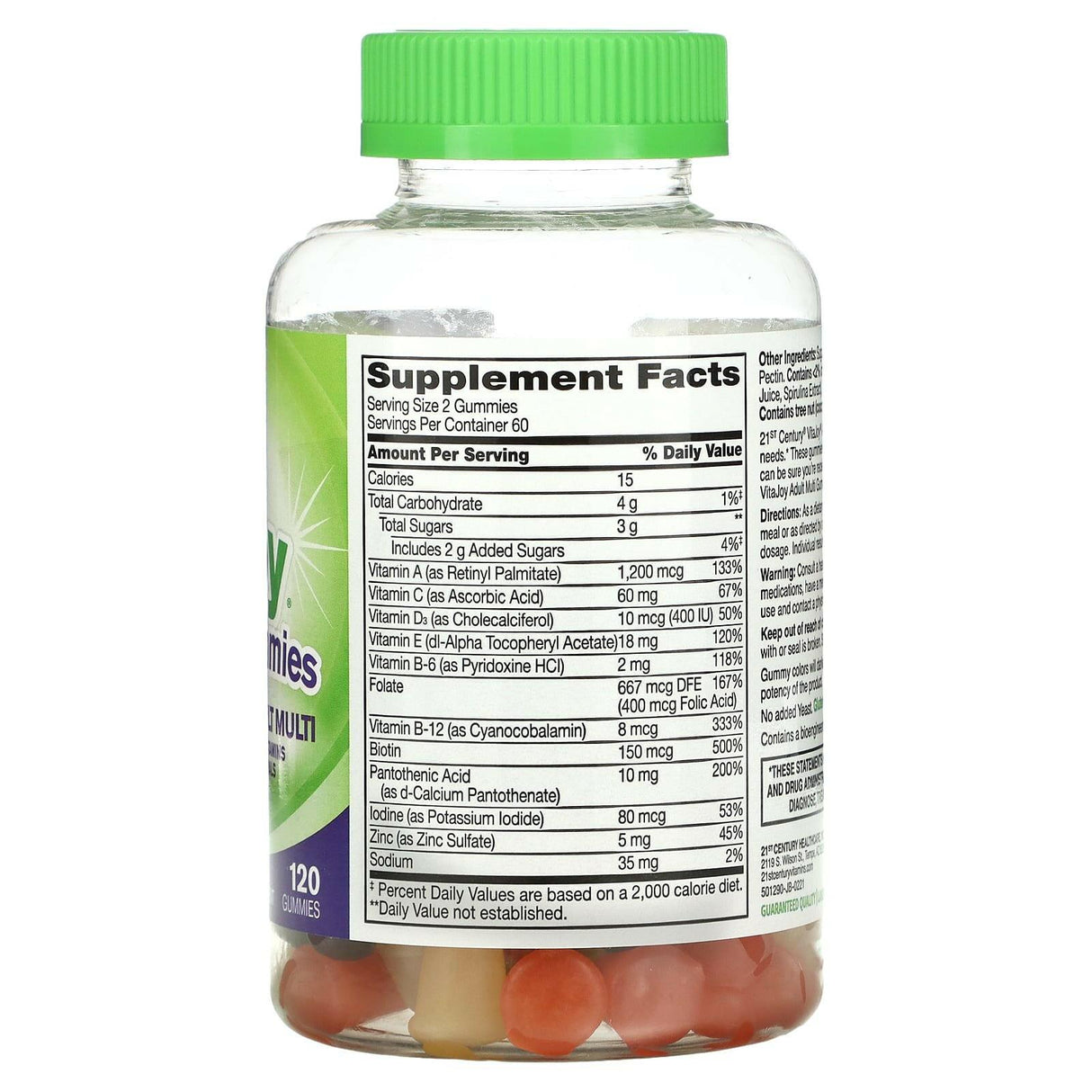 21st Century, VitaJoy Gummies, Adult Multivitamin, Fruit Flavor, 120 Gummies - Supply Center USA