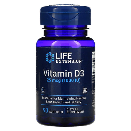 Life Extension, Vitamin D3, 25 mcg (1,000 IU), 250 Softgels - Supply Center USA