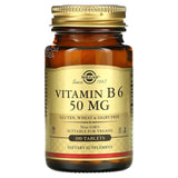 Solgar, Vitamin B6, 50 mg, 100 Tablets - Supply Center USA