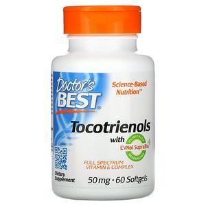 Doctor's Best, Tocotrienols with EVNol SupraBio, 50 mg, 60 Softgels - Supply Center USA