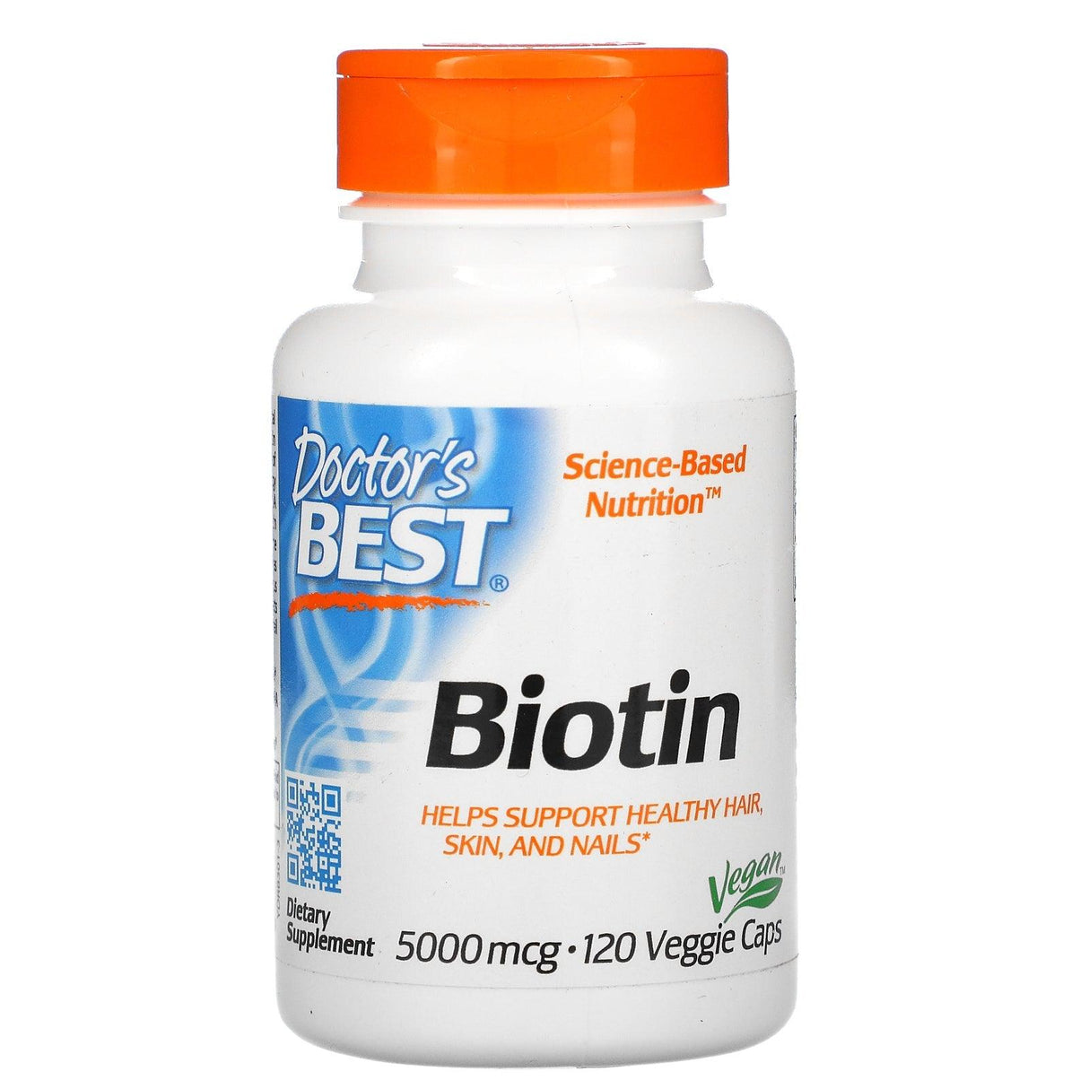 Doctor's Best, Biotin, 5,000 mcg, 120 Veggie Caps - Supply Center USA