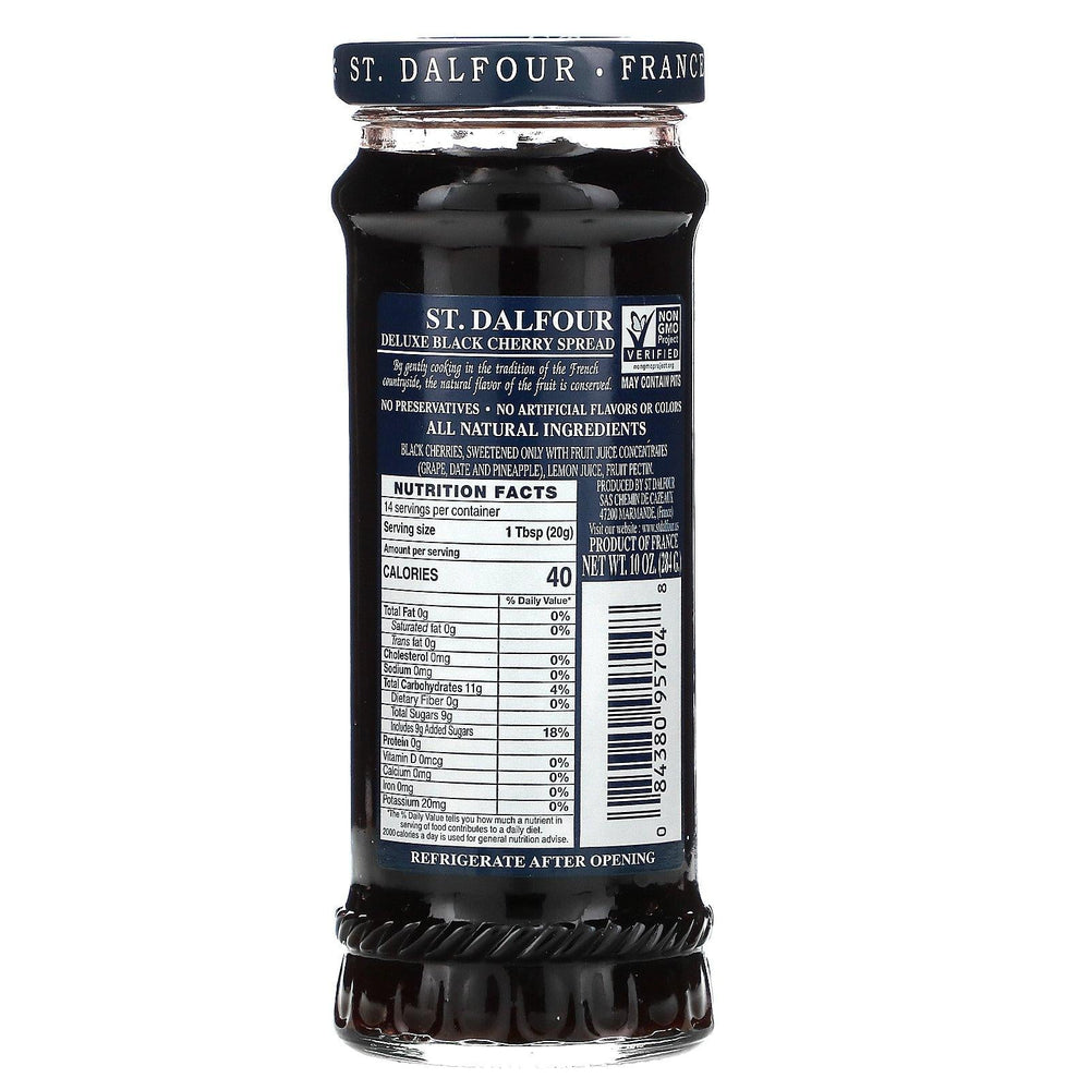 St. Dalfour, Black Cherry, Deluxe Black Cherry Spread, 10 oz (284 g) - HealthCentralUSA