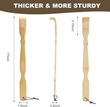 2 Pack Wooden Bamboo Back Scratcher, 17 Inch Long Handle Back Scratchers for Adults Men Women, with Beautiful Gift Packaging