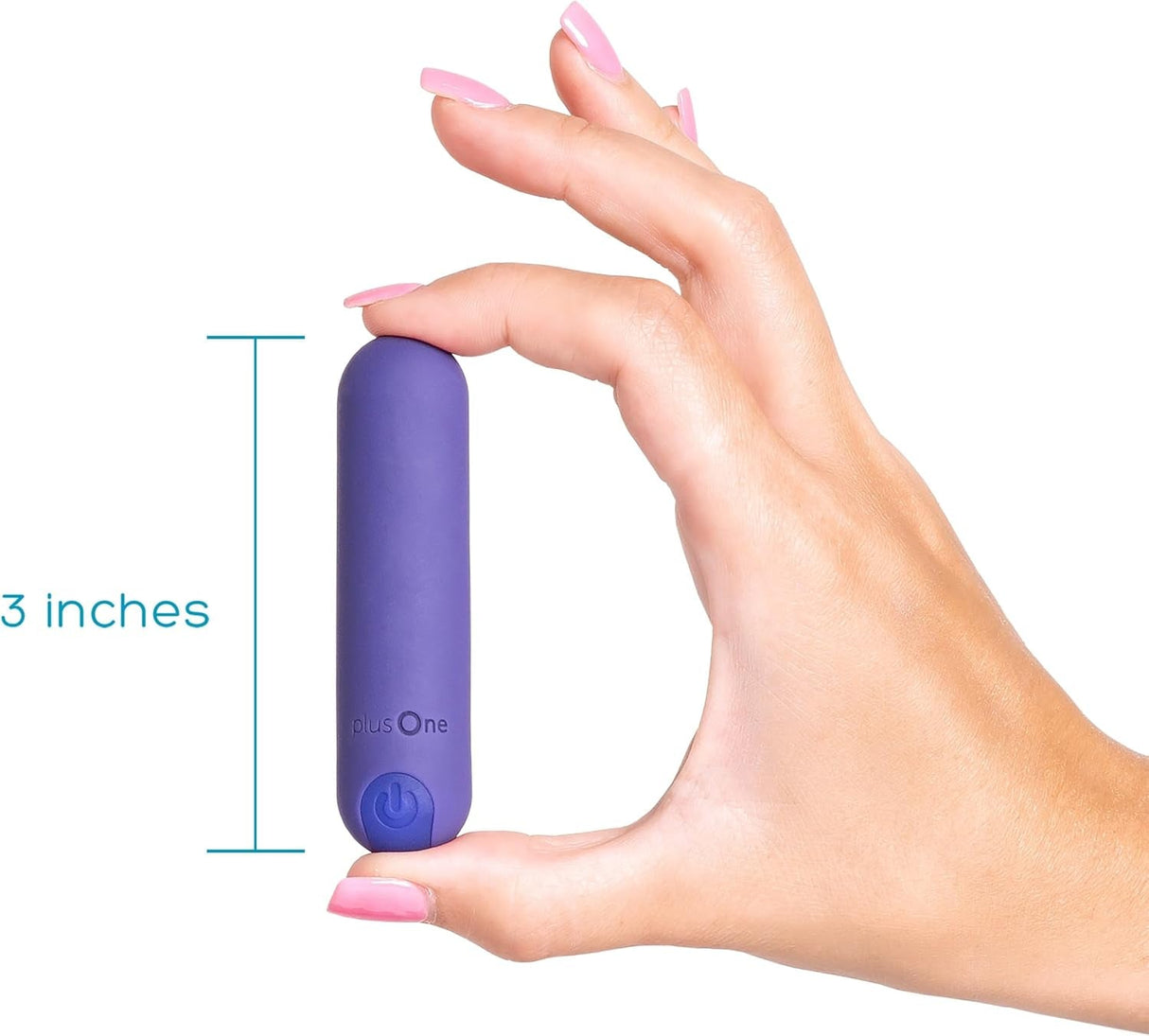 Plusone Bullet Vibrator for Women, Mini Vibrator Made of Body-Safe Silicone, Fully Waterproof, USB Rechargeable, Personal Massager with 10 Vibration Settings, Purple