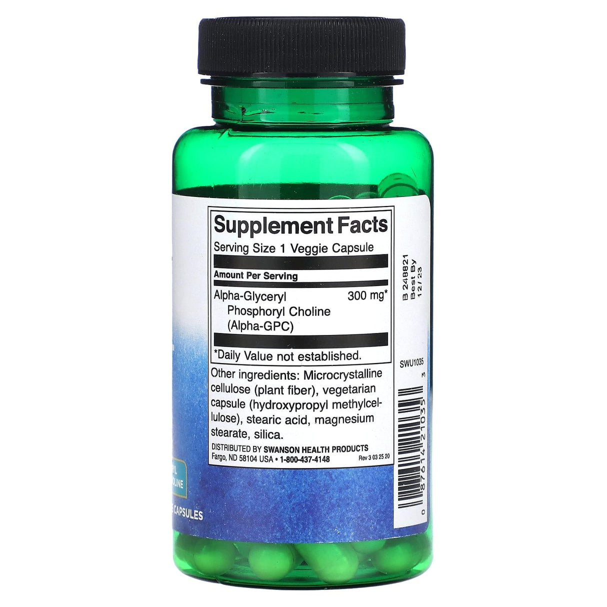 Swanson, Alpha GPC, 300 mg, 60 Veggie Capsules - Supply Center USA