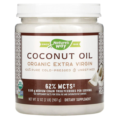 Nature's Way, Organic Coconut Oil, Extra Virgin, 32 oz (907 g) - Supply Center USA