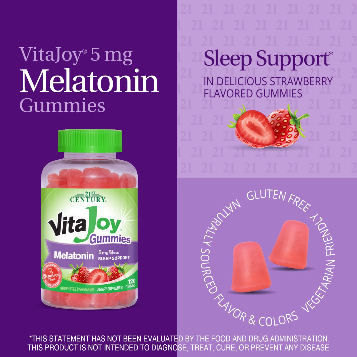 21st Century, VitaJoy Melatonin Gummies, 5 mg, 120 Gummies