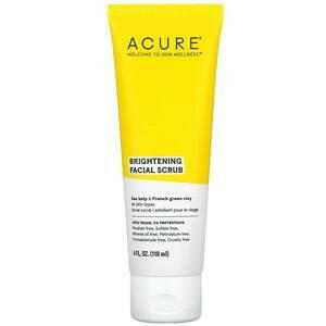 Acure, Brightening Facial Scrub, 4 fl oz (118 ml) - HealthCentralUSA