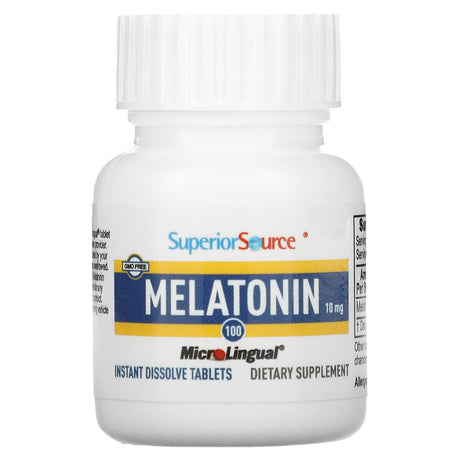 Superior Source, Melatonin, 1 mg, 100 MicroLingual Instant Dissolve Tablets - Supply Center USA