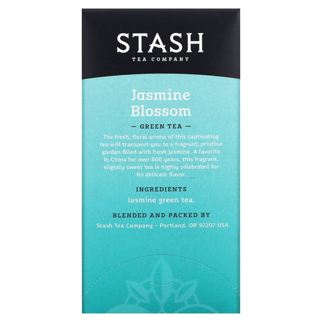 Stash Tea, Green Tea, Jasmine Blossom, 20 Tea Bags, 1.3 oz (38 g) - Supply Center USA