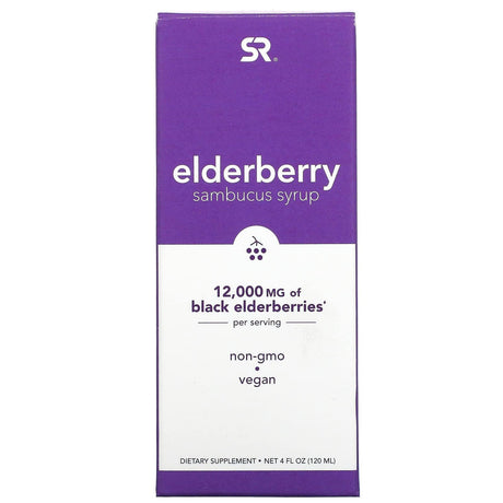 Sports Research, Elderberry Sambucus Syrup, 12,000 mg, 4 fl oz (120 ml) - Supply Center USA