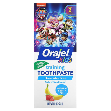 Orajel, Paw Patrol Training Toothpaste, Fluoride Free, Fruity Fun, 1.5 oz (42.5 g) - Supply Center USA