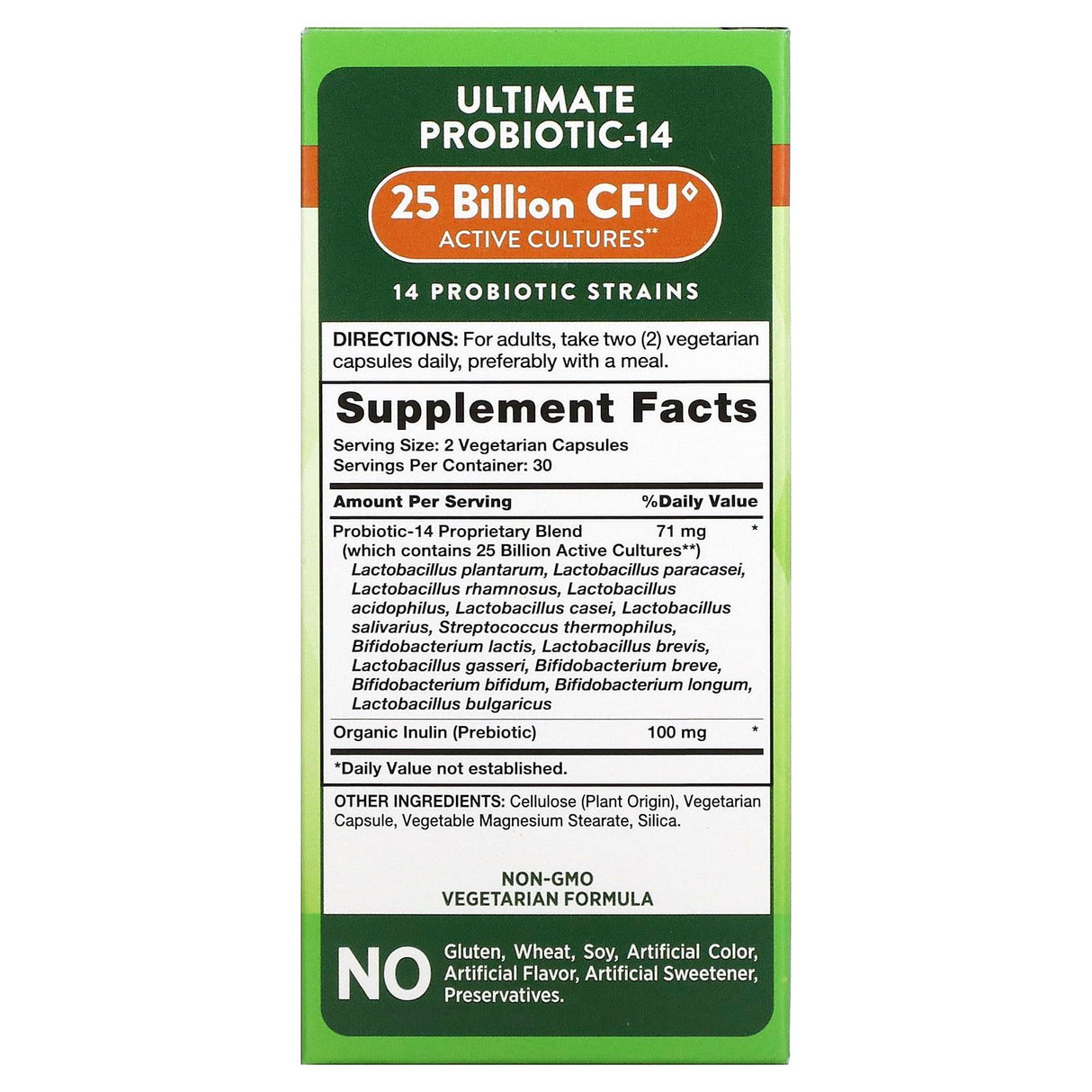 Nature's Truth, Ultimate Probiotic-14, 25 Billion, 60 Vegetarian Capsules - Supply Center USA