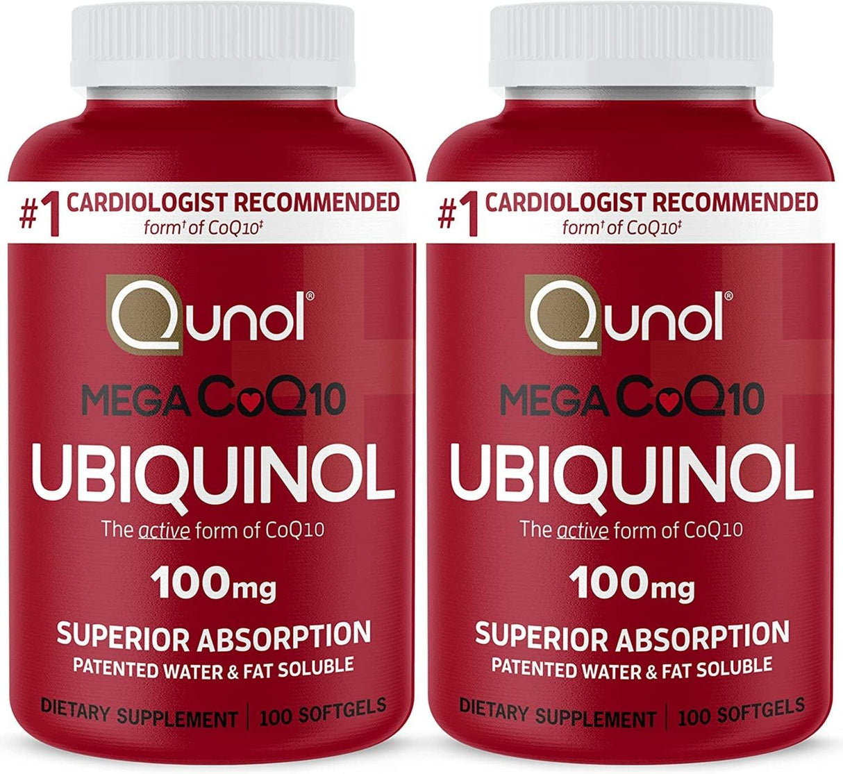 Qunol Ultra Coq10 100Mg Softgels- 3X Better Absorption, Antioxidant for Heart Health & Energy Production, Coenzyme Q10 Vitamins and Supplements, 3 Month Supply, 90 Count - Supply Center USA