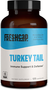 Freshcap Ultimate Mushroom Complex - Ayurveda Lions Mane, Reishi, Cordyceps, Chaga, Turkey Tail, Maitake - Immune Support & Nootropic Supplements for Immunity, Energy, Memory & Focus (120 Capsules)