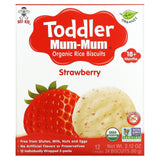 Hot Kid, Toddler Mum-Mum, Organic Rice Biscuits, 18+ Months, Strawberry, 12 Packs, 2 Biscuits Each - Supply Center USA