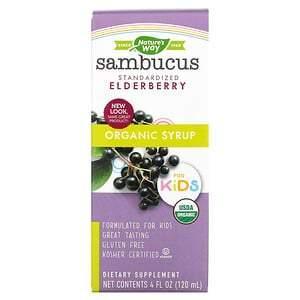 Nature's Way, Organic Sambucus Syrup for Kids, Standardized Elderberry, 4 fl oz (120 ml) - Supply Center USA