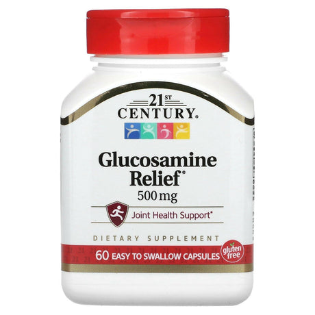 21st Century, Glucosamine Relief, 500 mg, 60 Easy To Swallow Capsules - Supply Center USA