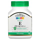 21st Century, Natural Vitamin E, 268 mg (400 IU), 110 Softgels - Supply Center USA