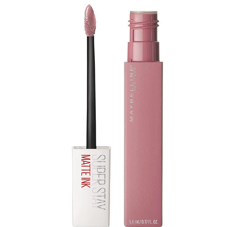 Maybelline Super Stay Matte Ink Liquid Lipstick Makeup, Long Lasting High Impact Color, up to 16H Wear, Lover, Mauve Neutral, 1 Count - Supply Center USA